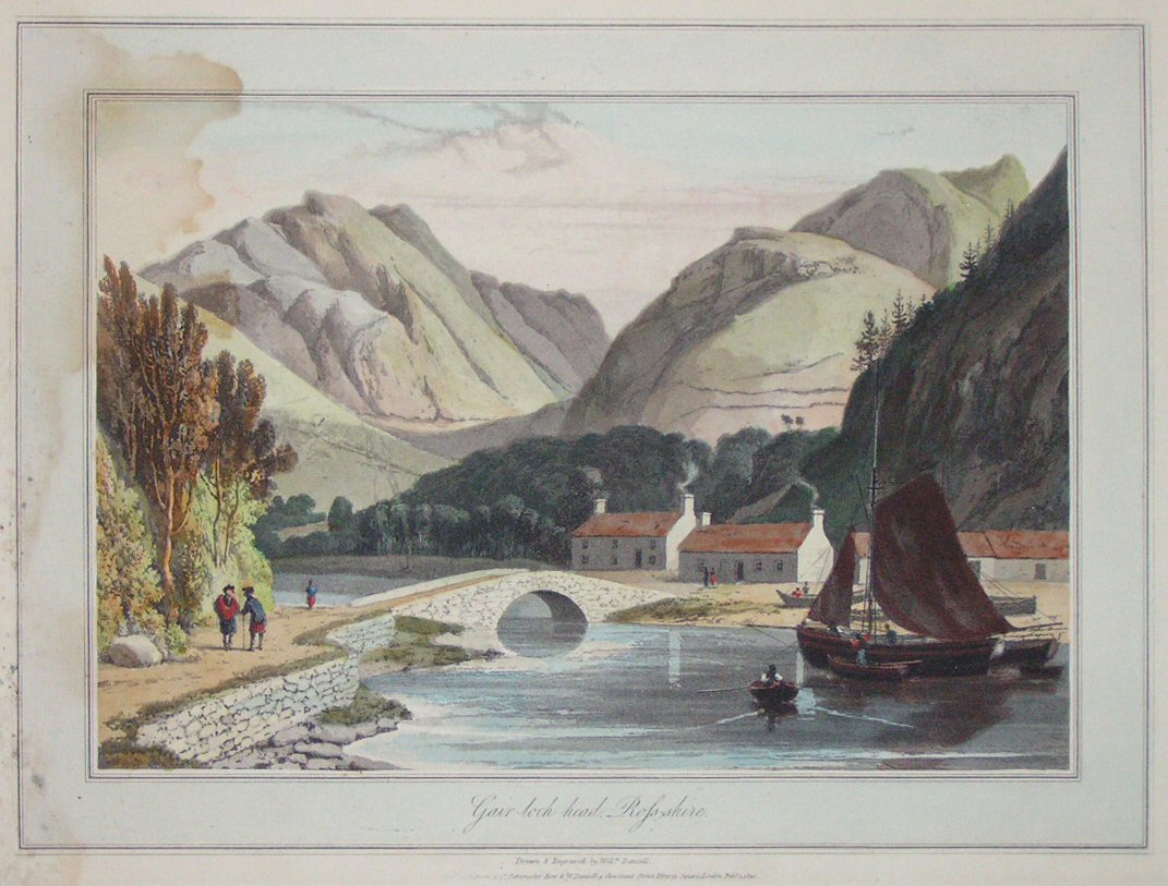 Aquatint - Gair-loch head, Ross-shire - Daniell